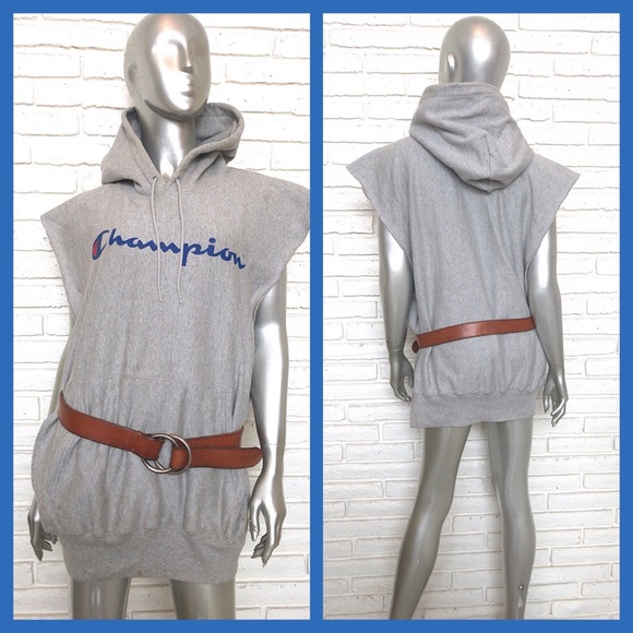 champion cut off sweatshirt